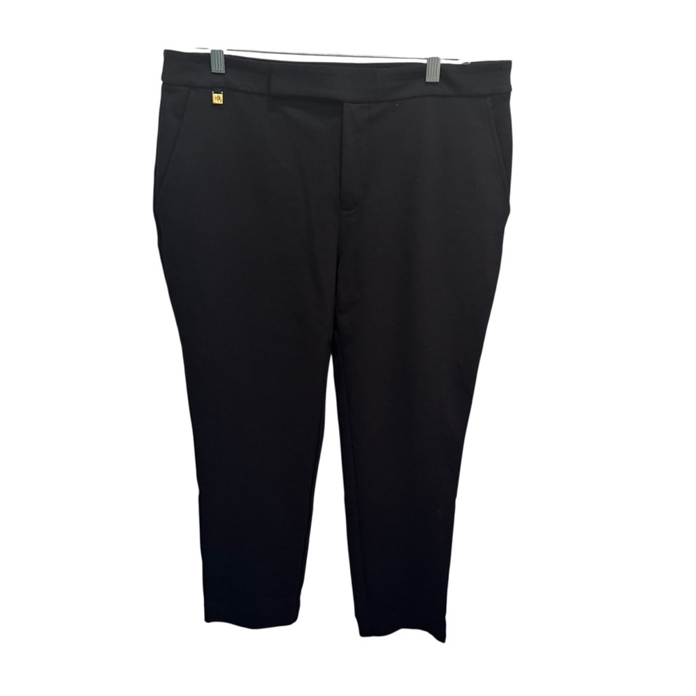 Lauren Ralph Lauren Pants Womens Size PLG Black Ponte Mid Rise Straight Dress